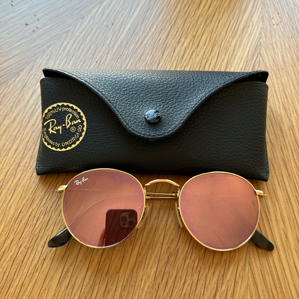 Rayban Chrome Round Sunglasses